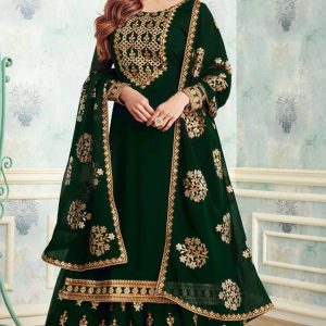 Readymade Stich Unique collection Indian Sequence Work Western Skart Lehenga Koti and Tops Blouse Summer fashion Red Color Witless georgette Women Traditional Clothing Kurtas for Girls